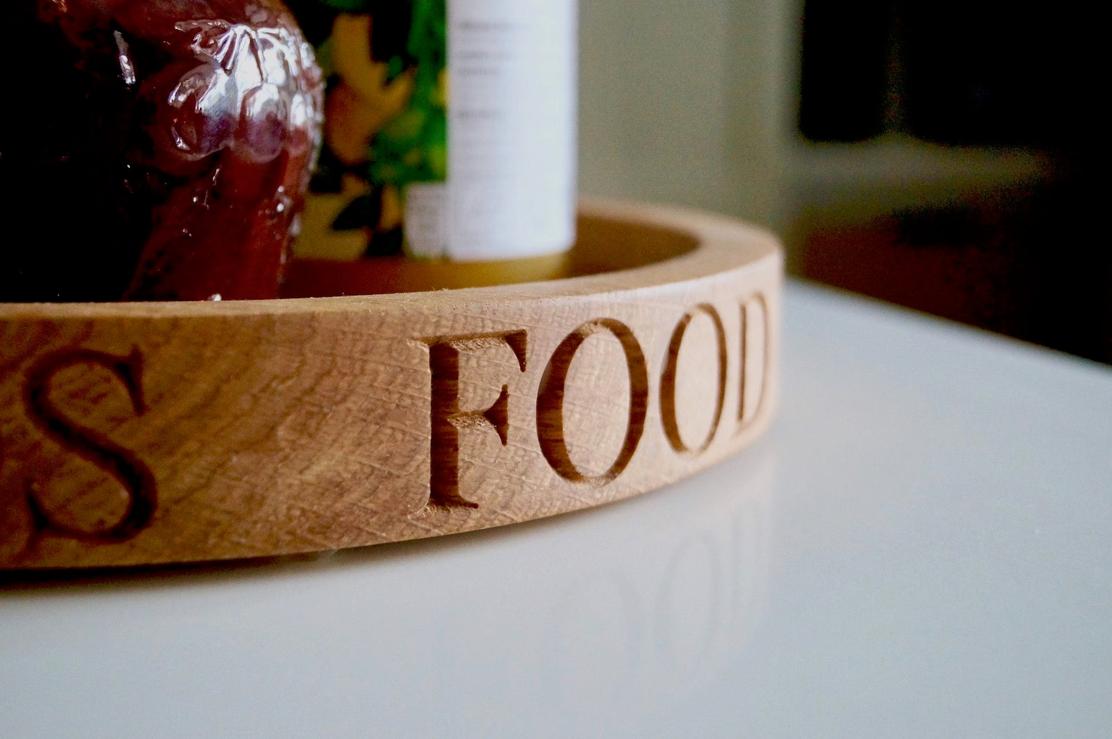 Personalised Round Wooden Tray  by Make Me Something Special