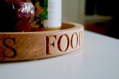 Personalised Round Wooden Tray  by Make Me Something Special
