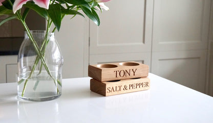 Engraved Salt and Pepper Bowls  by Make Me Something Special