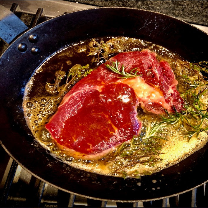 Netherton Foundry 8" steak skillet spun iron 3mm / 1/8th inch thick (20cm) 5065017590147 NFS-401 3
