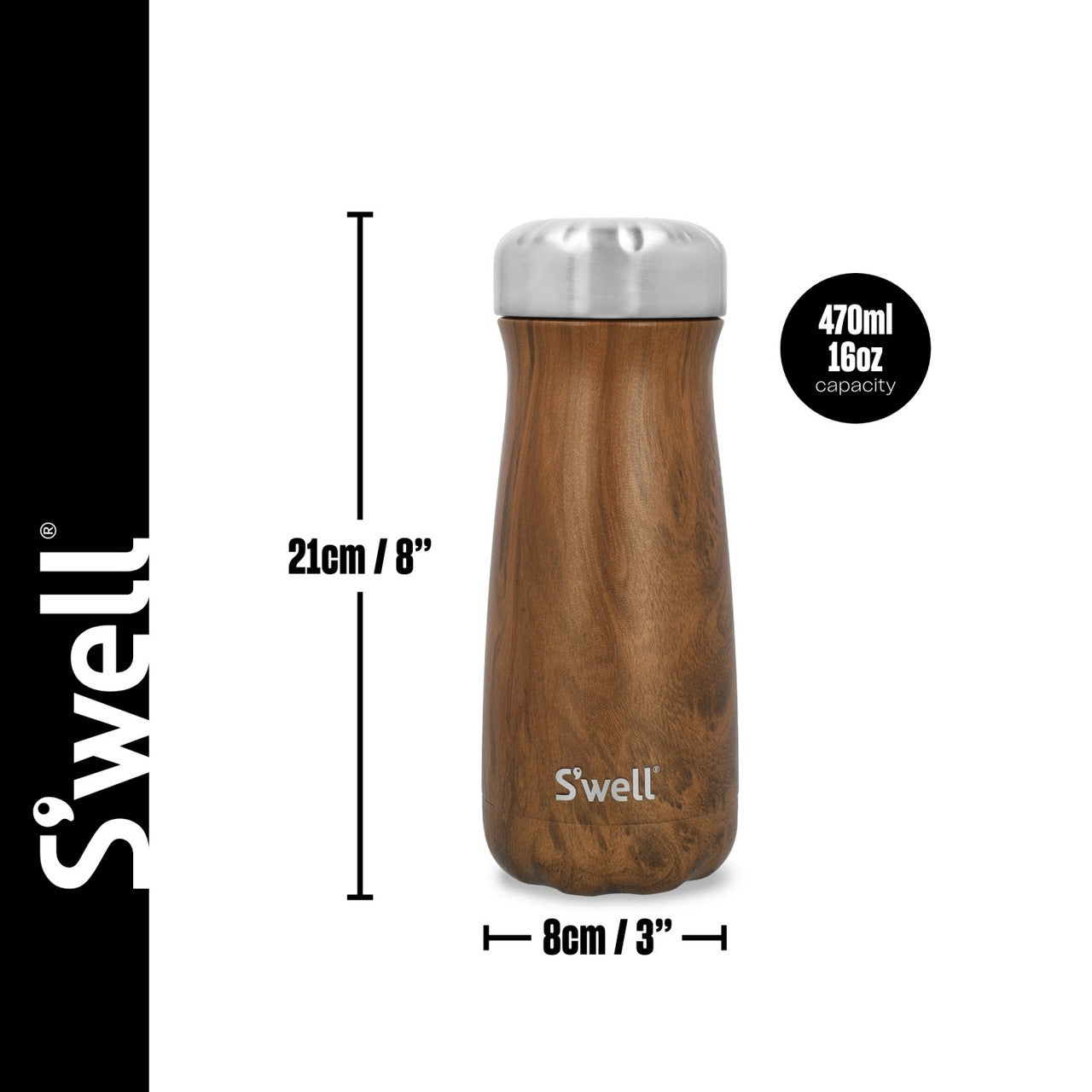 S'well Teakwood Traveler, 470ml