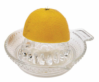 KitchenCraft Round Glass Lemon / Citrus Fruit Squeezer