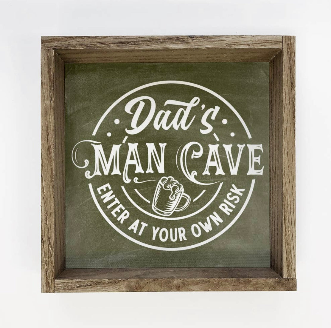 Hangout Home Dad's Man Cave Wooden sign