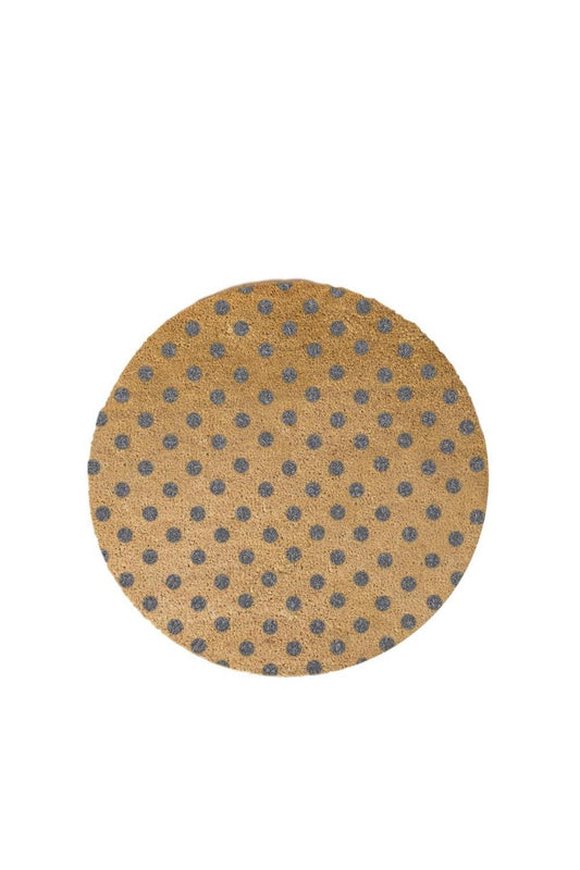 Artsy Mats Grey Dots Circle Doormat 70cm Diameter 8438678567013