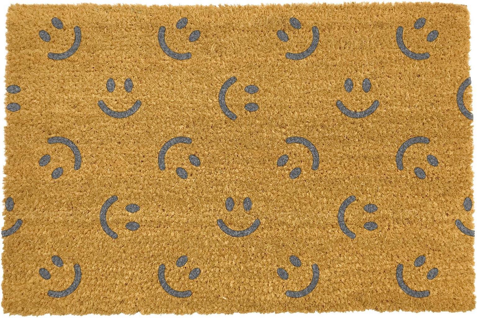 Artsy Mats Grey Smiley Faces Doormat  60 x 40 CM 9501268551446