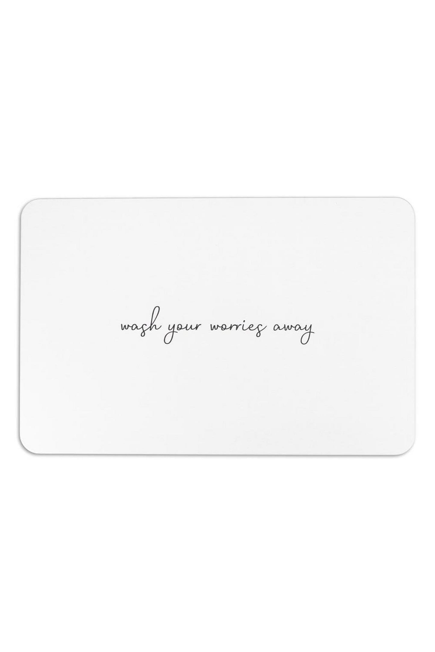 Artsy Mats Wash Your Worries Away White Stone Non Slip Bath Mat  39 x 60  CM 9506488169648