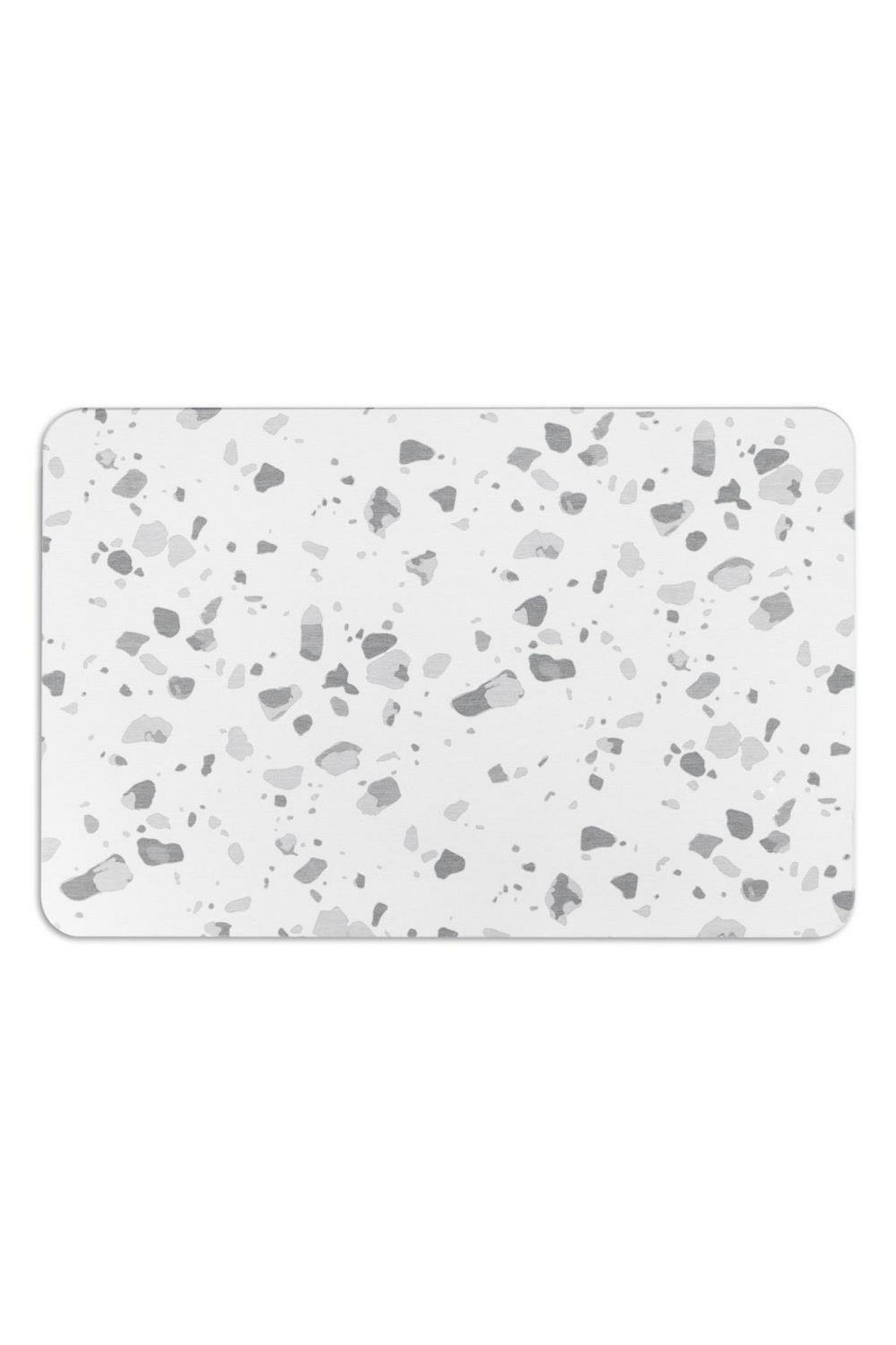 Artsy Mats Grey Terrazzo White Stone Non Slip Bath Mat  39 x 60  CM 9508248234757