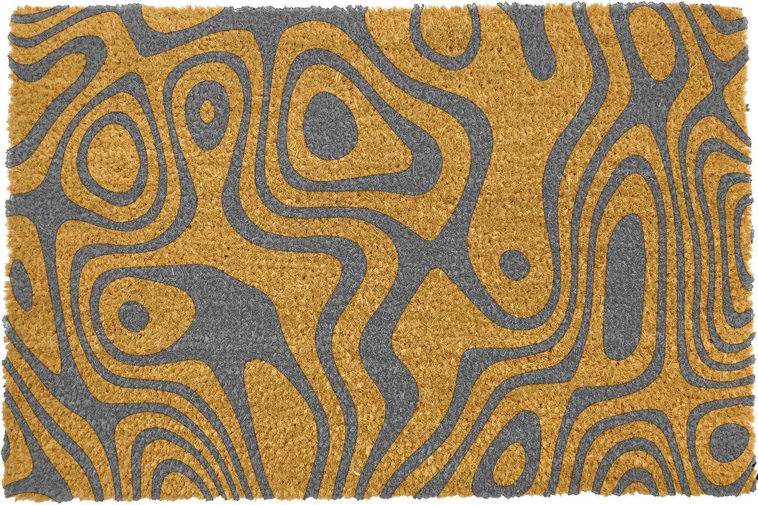 Artsy Mats Grey Paint Swirls Doormat 60 x 40 CM 9508443958298