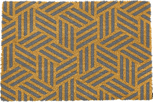 Artsy Mats Grey Geometric Lines Doormat  60 x 40 CM 9508614756555
