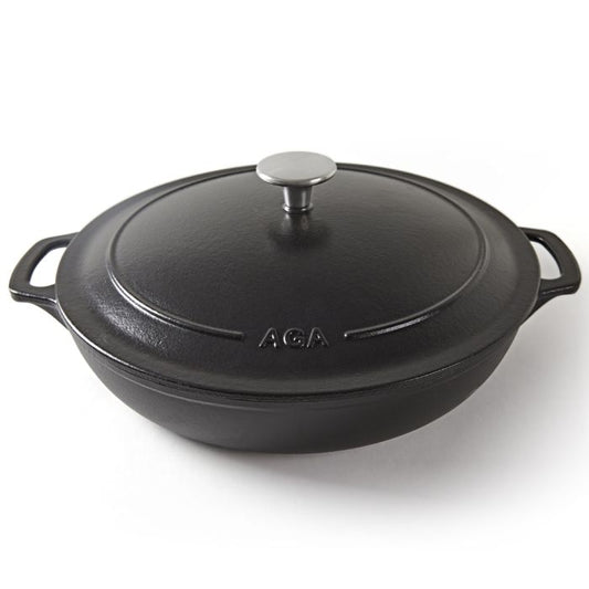 W3913 AGA Cast Iron 30cm serving casserole matt black