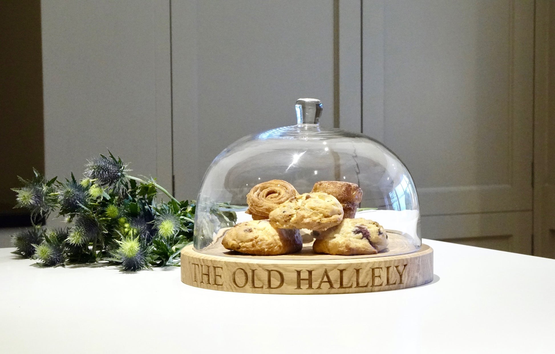 Personalised Wooden Cake Stand Dome by Make Me Something Special (With Stand)