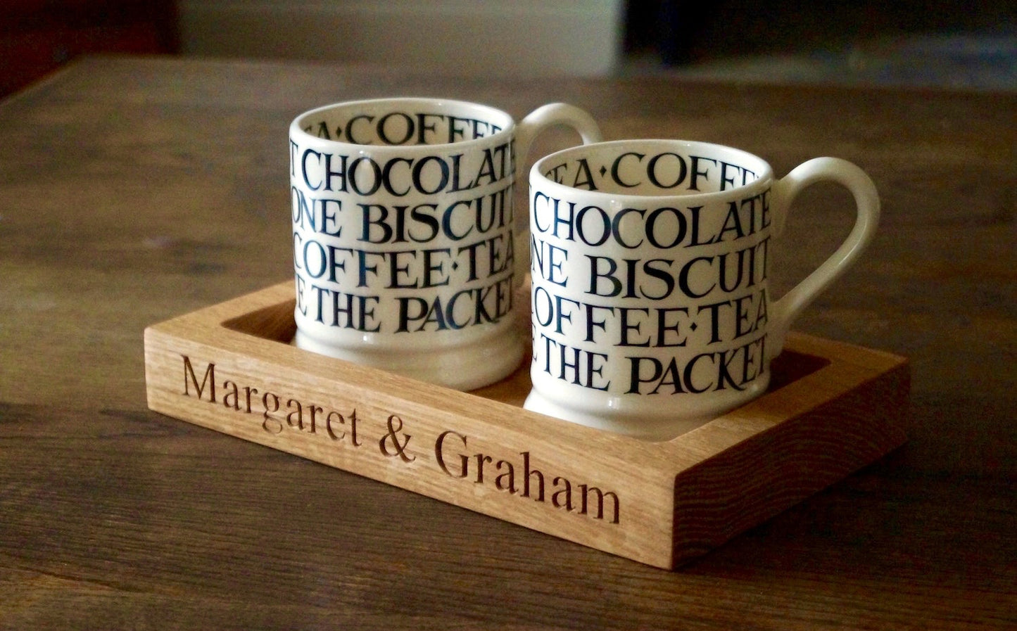 Personalised Tea Cup Tray  by Make Me Something Special