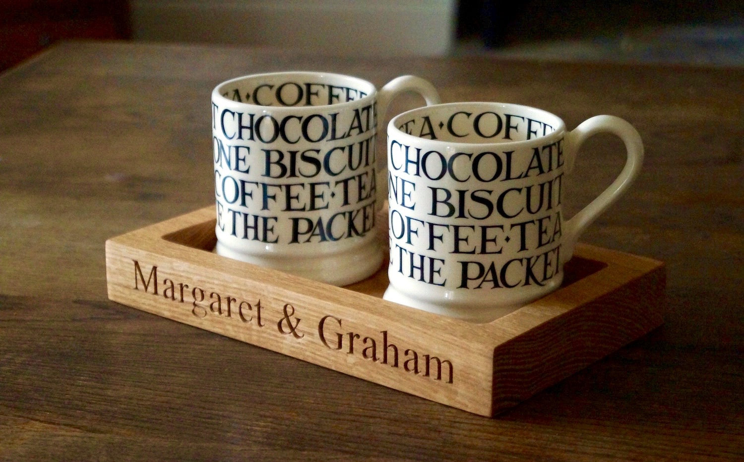 Personalised Tea Cup Tray  by Make Me Something Special