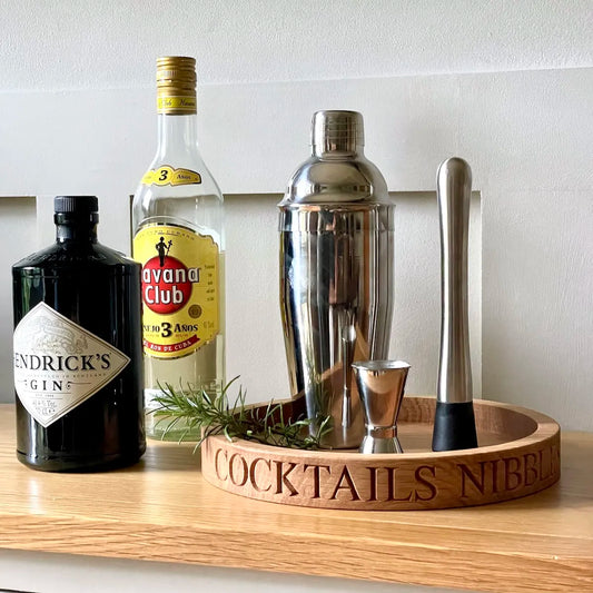 Personalised Round Wooden Tray  by Make Me Something Special