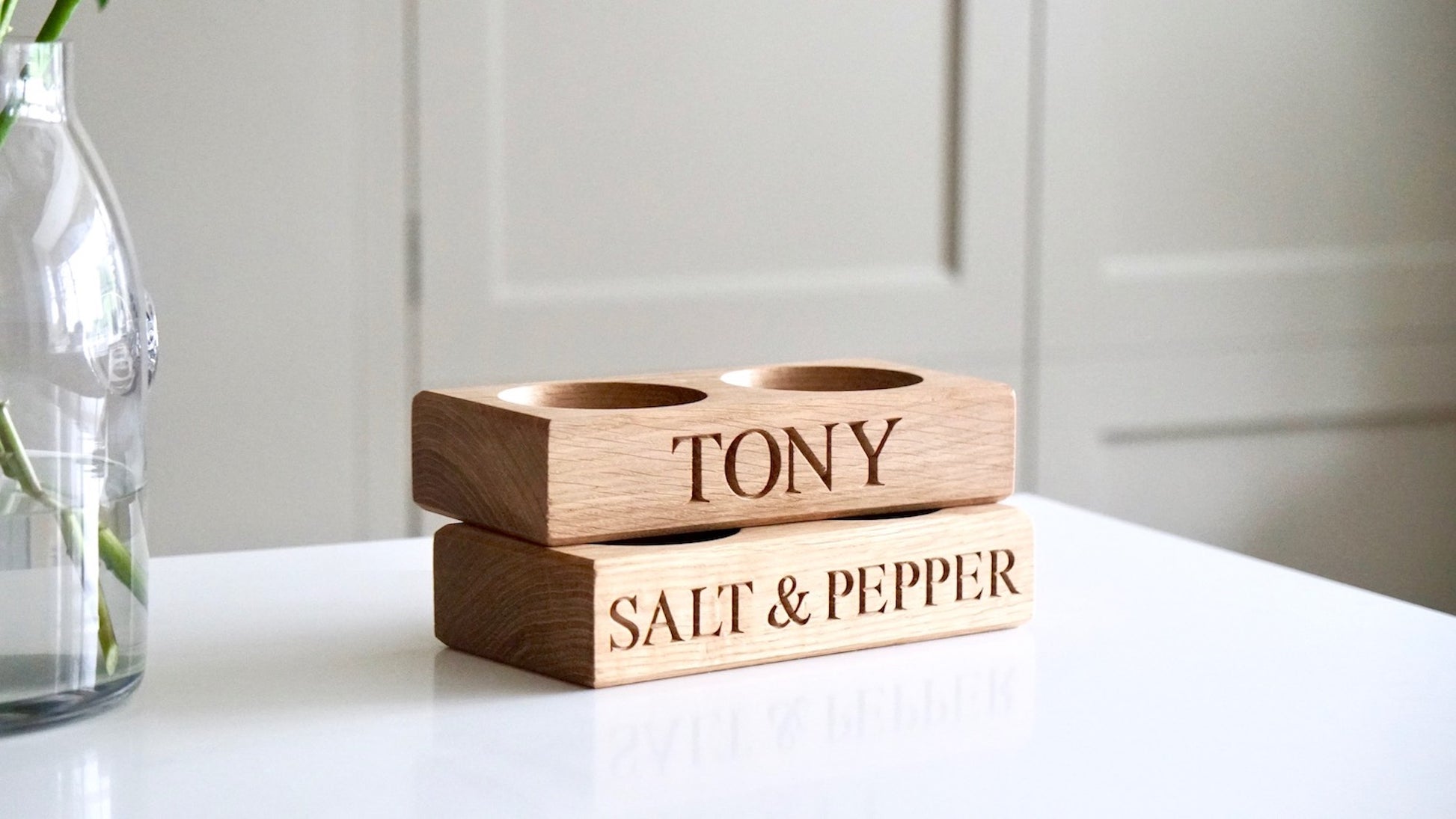 Engraved Salt and Pepper Bowls  by Make Me Something Special