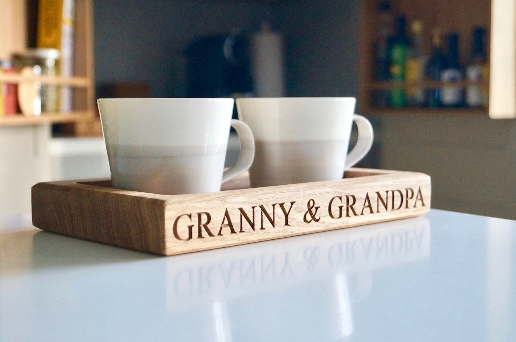 Personalised Tea Cup Tray  by Make Me Something Special