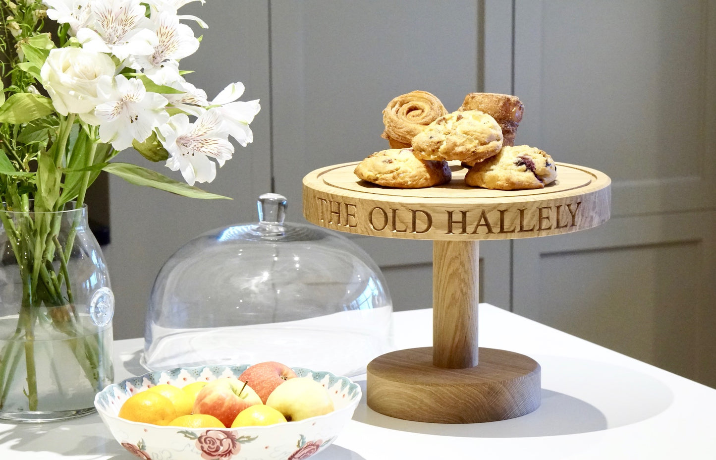 Personalised Wooden Cake Stand Dome by Make Me Something Special (With Stand)