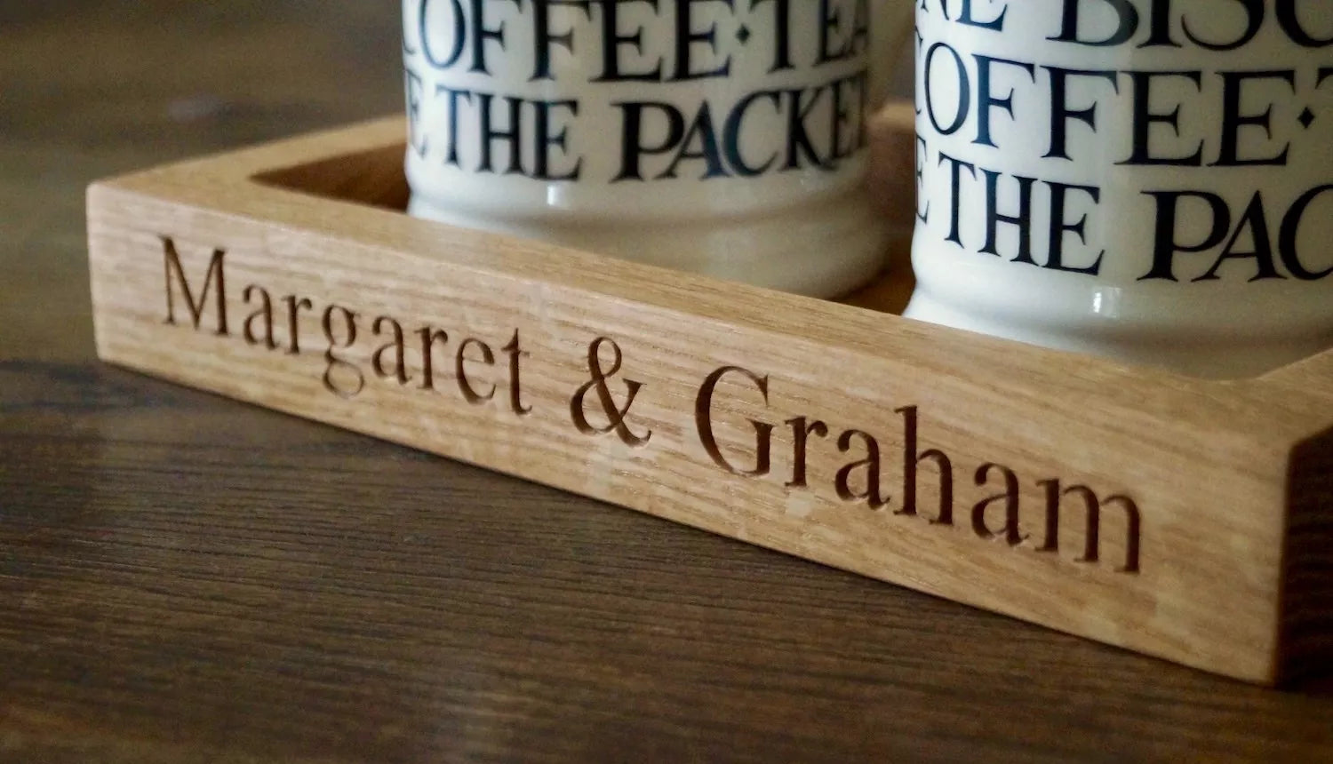 Personalised Tea Cup Tray  by Make Me Something Special