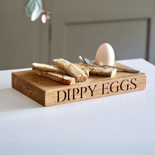 Personalised Oak Egg & Soldiers Board  by Make Me Something Special (1 Egg)
