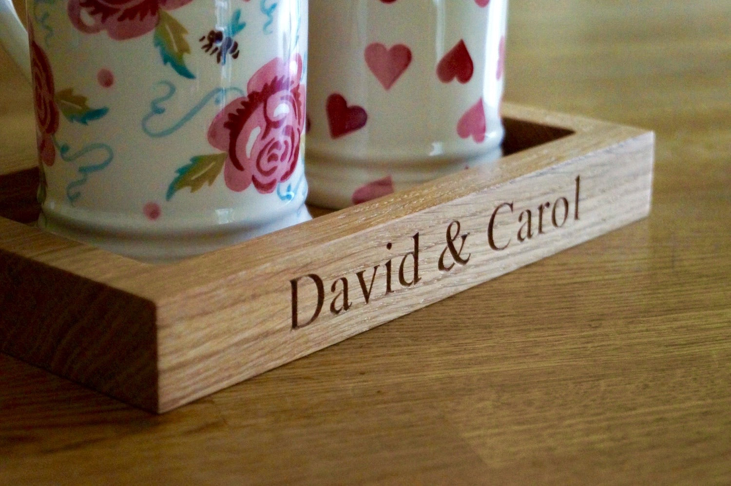 Personalised Tea Cup Tray  by Make Me Something Special