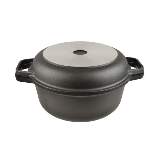 AGA AGA Cast Aluminium 24cm Round Casserole with Skillet Lid W3057