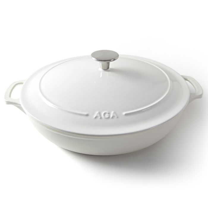 W3914 AGA Cast Iron 30cm serving casserole white