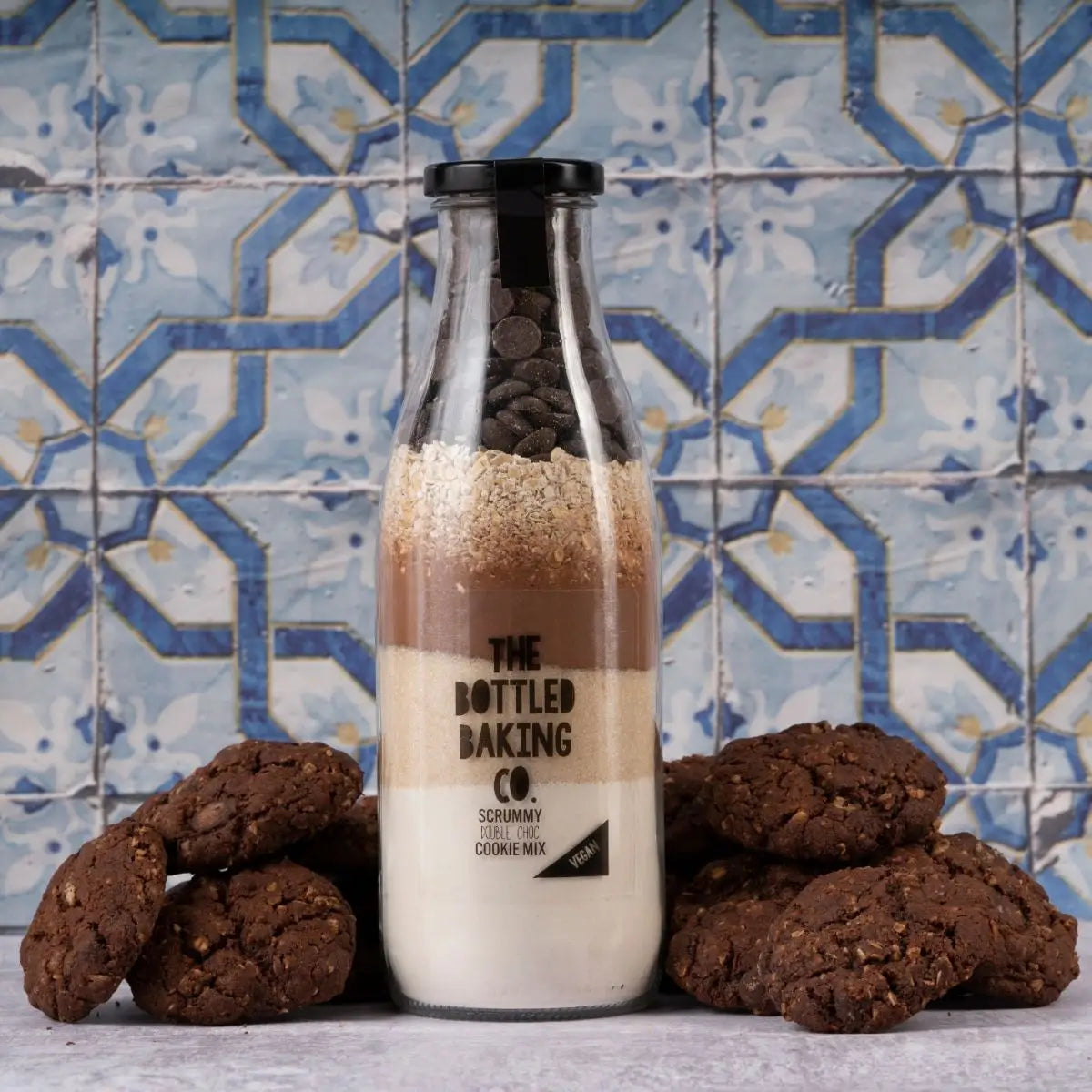 The Bottled Baking Co. - Double Choc Chip Vegan Cookie Baking Mix in a Bottle 750ml