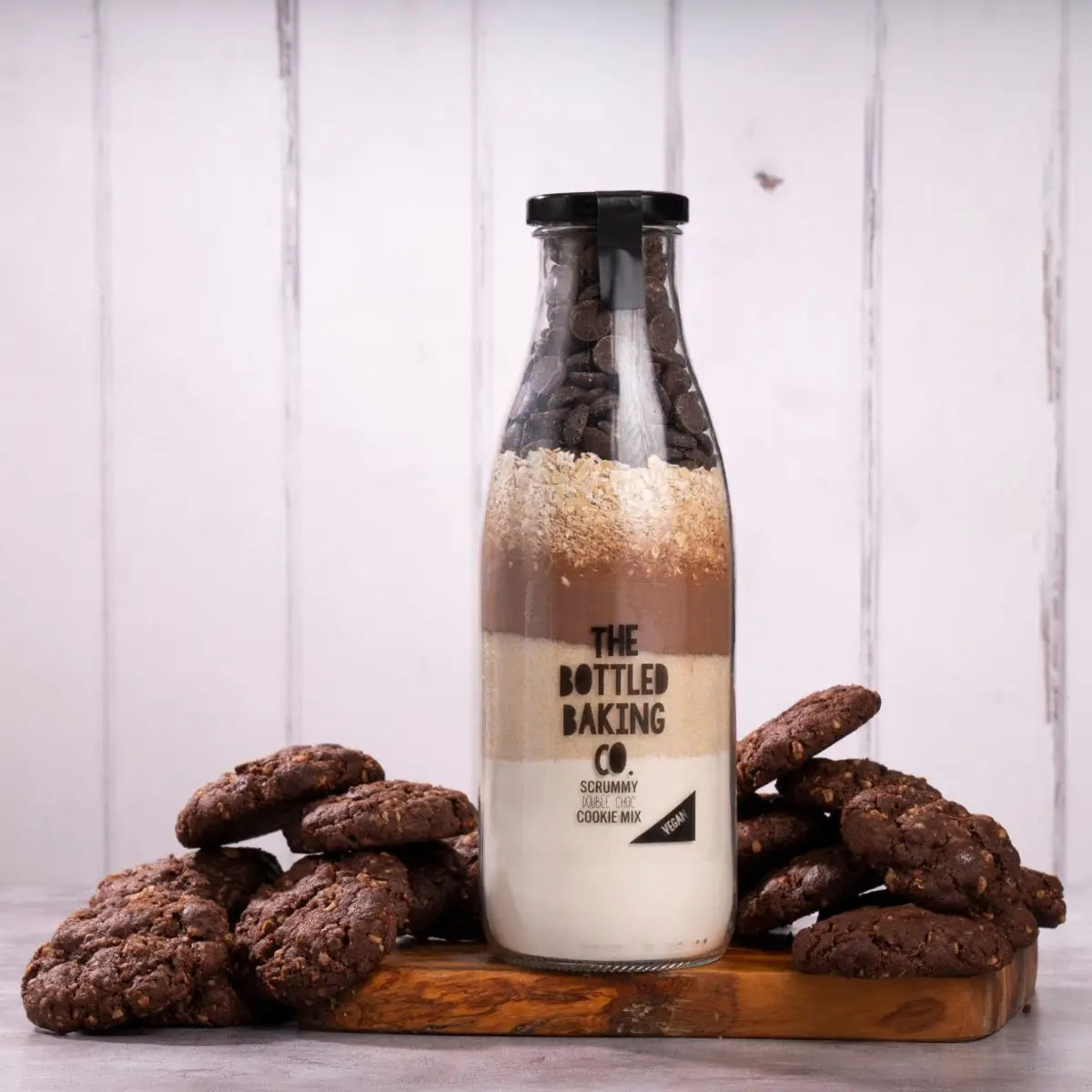 The Bottled Baking Co. - Double Choc Chip Vegan Cookie Baking Mix in a Bottle 750ml