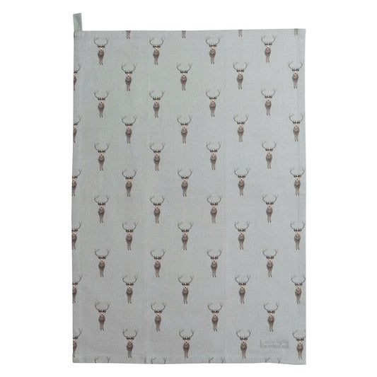 Sophie Allport Highland Stag Tea Towel 100% Cotton 45cm x 65cm