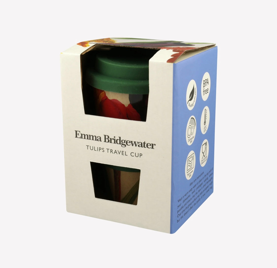 Emma Bridgewater Tulips Rice Husk 400ml Travel Cup