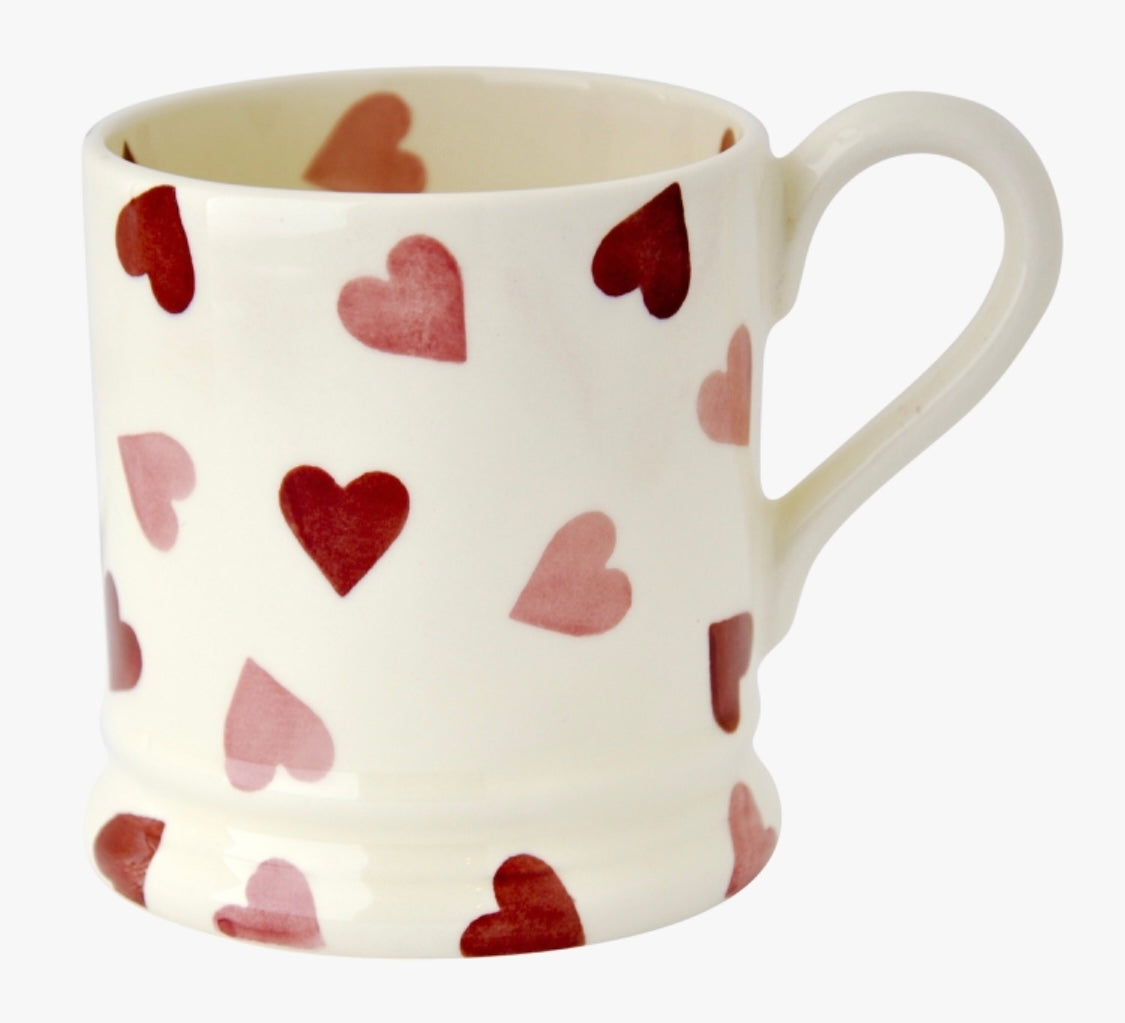 Pink Hearts 1/2 Pint Mug