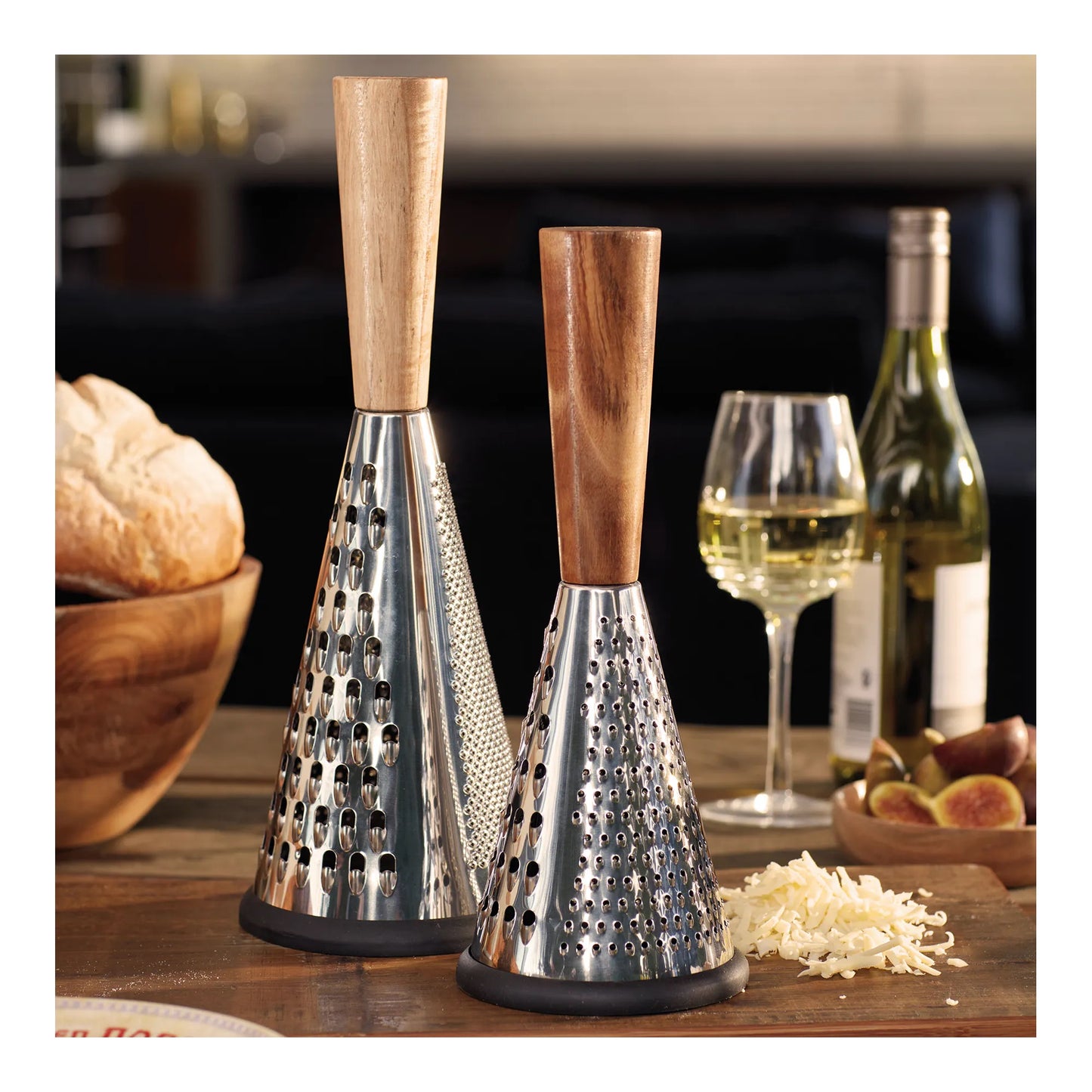 Cheese Grater With Wooden Handle - small