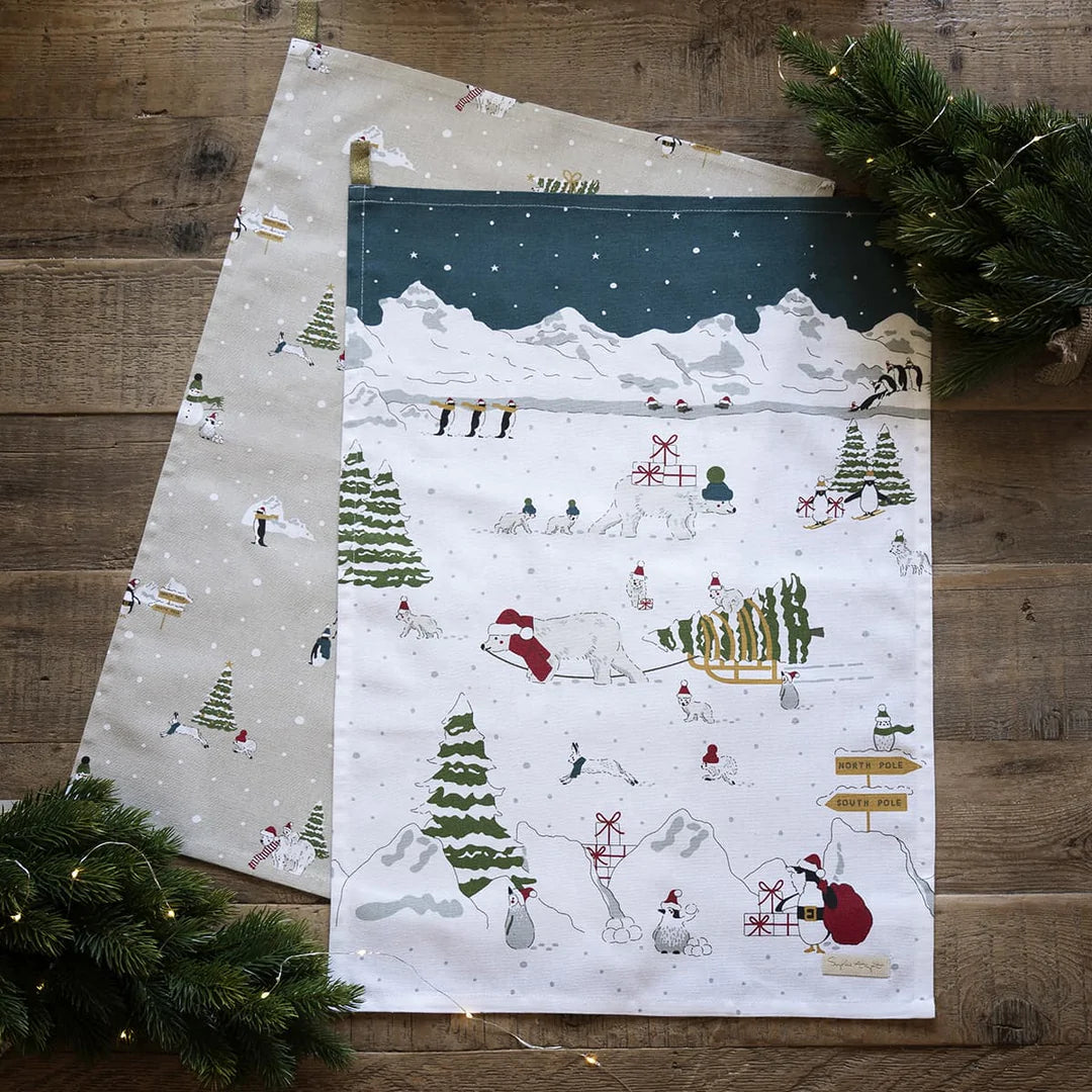 Sophie Allport Snow Season Tea Towel (Set of 2) 45cm x 65cm