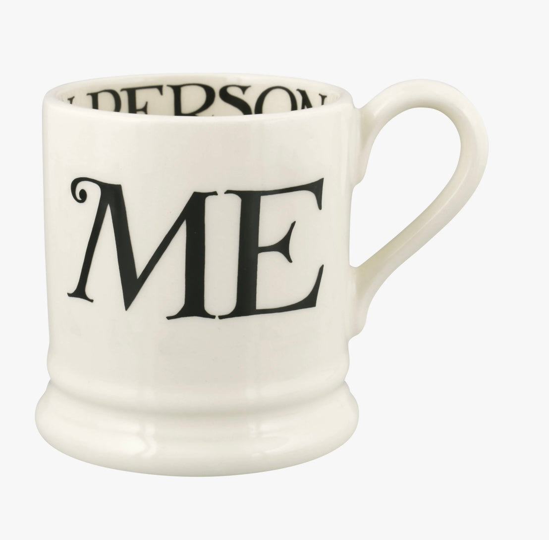 Emma Bridgewater Black Toast You & Me Set Of 2 Half Pint Mugs