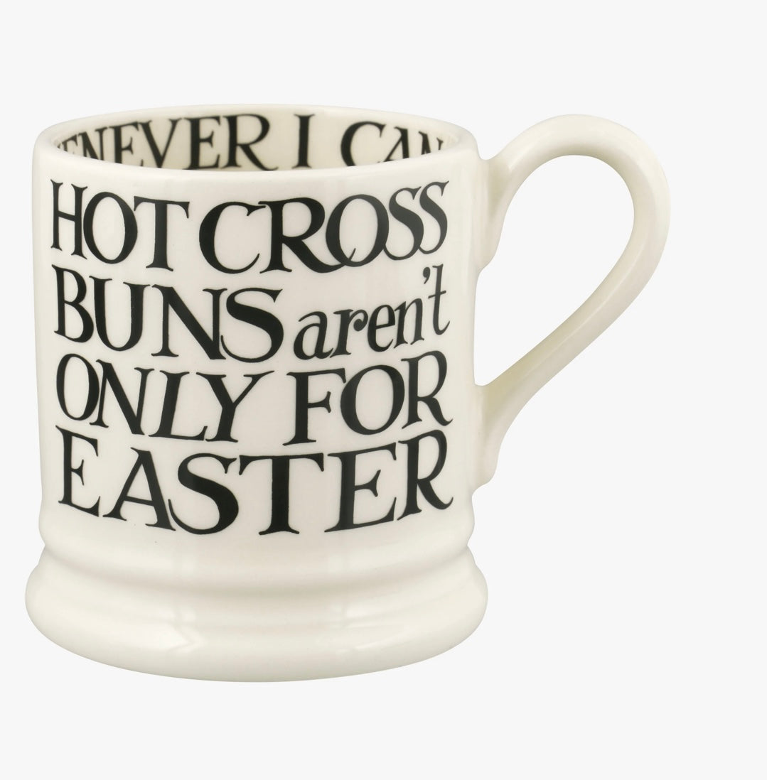 Black Toast Hot Cross Buns 1/2 Pint Mug