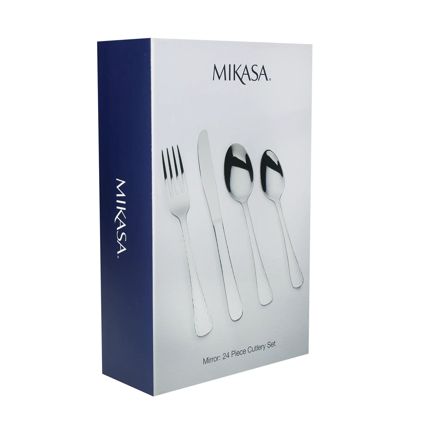 Mikasa Silver-Coloured Cutlery Set in Gift Box, Mirror-Polished Stainless Steel, 24 Pieces