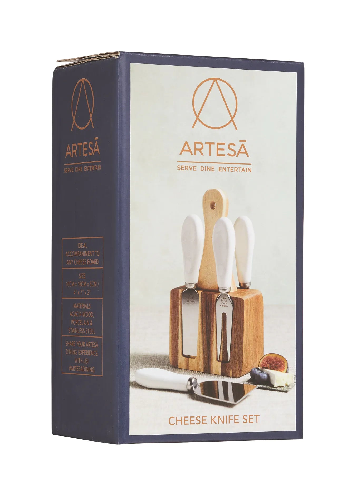 Artesa Appetiser Cheese Knife Set with Block