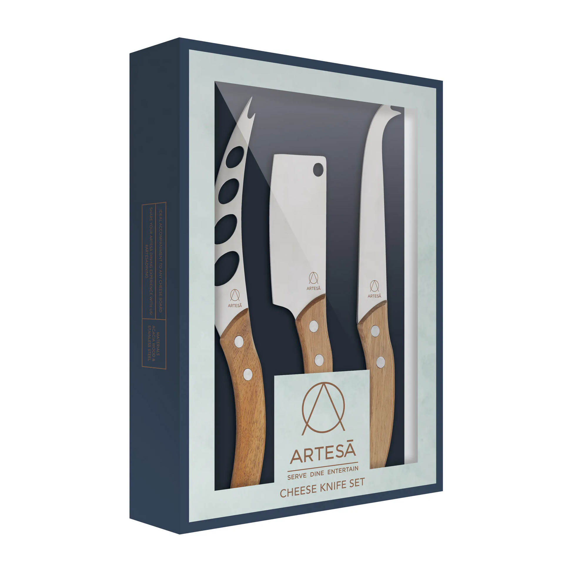 Artesa Acacia Wooden Handle Cheese Knife Set