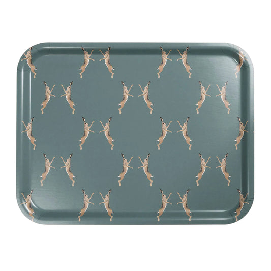 Sophie Allport Large Boxing Hare Tray 43cm x 33cm