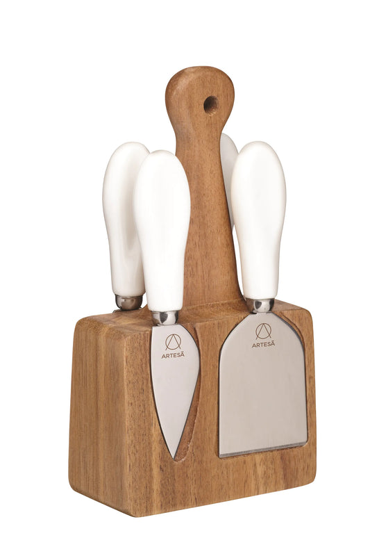 Artesa Appetiser Cheese Knife Set with Block