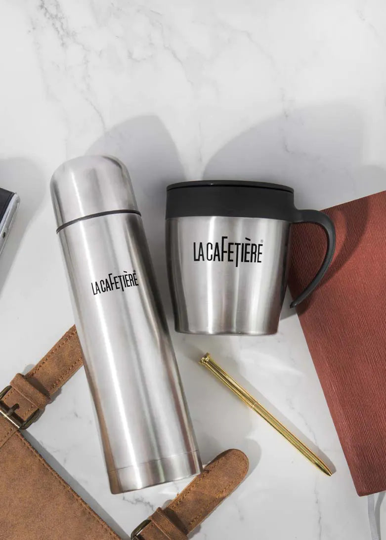 Thermal Flask and Travel Mug Gift Set