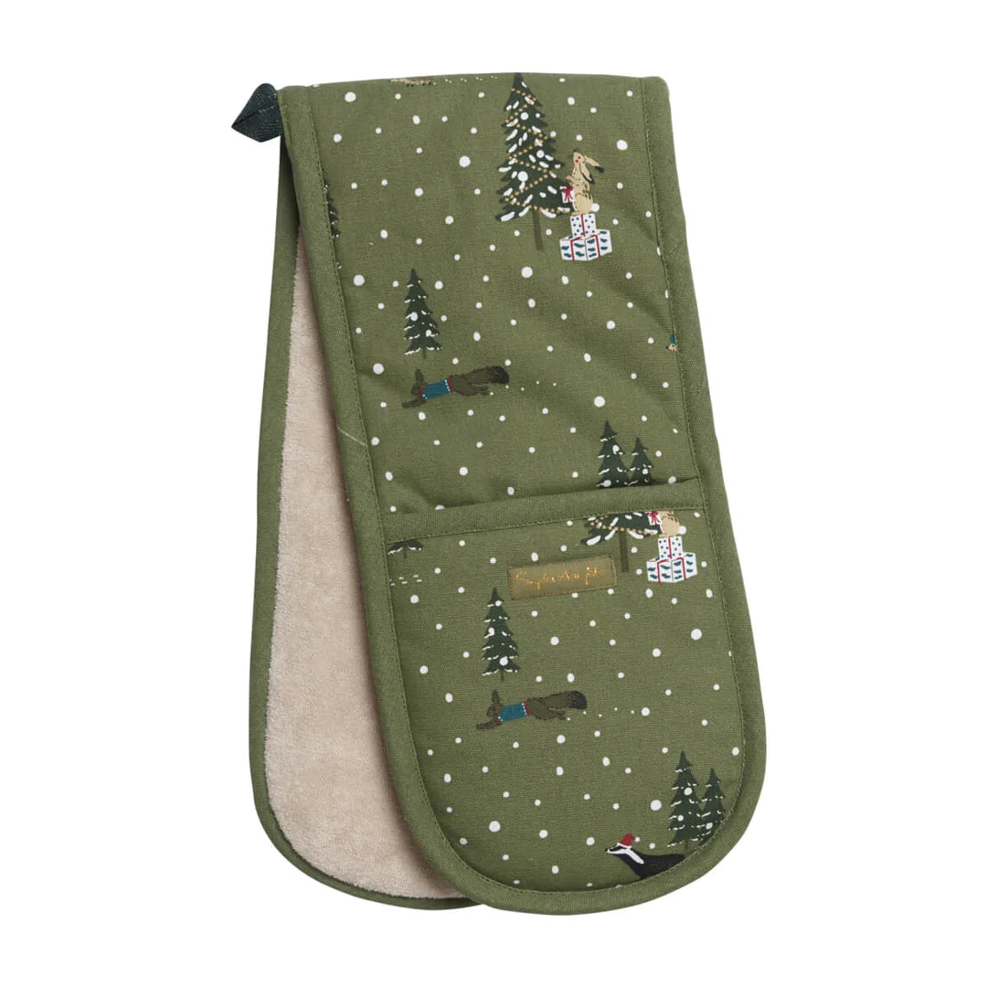 Festive Forest Double Oven Glove