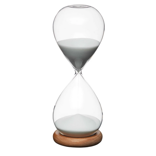 Natural Elements Hourglass Timer with Acacia Wood Base