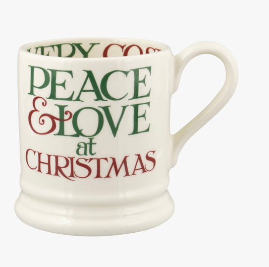 Christmas Toast Peace & Love 1/2 Pint Mug
