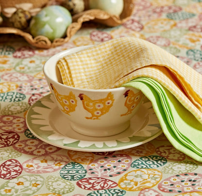 Yellow Hen Small Old Bowl