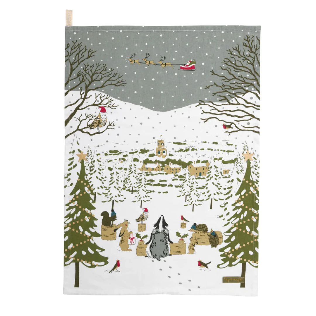 Sophie Allport Festive Forest Tea Towel (Set of 2) 45cm x 65cm