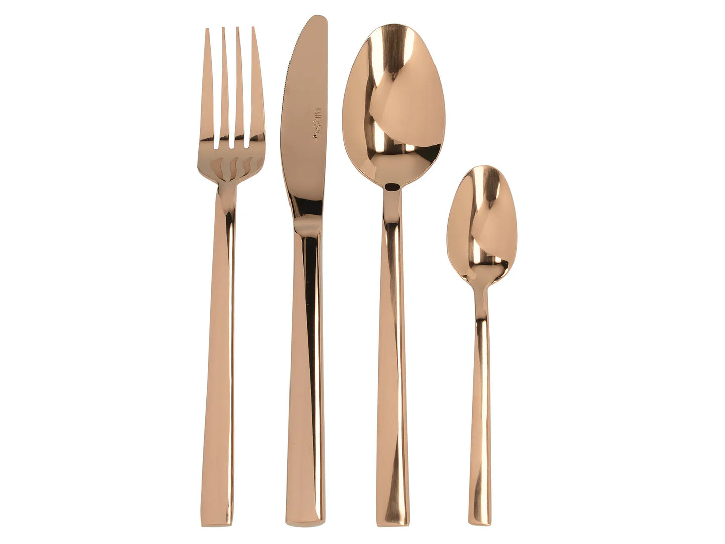 16 Piece PVD Copper Cutlery Set