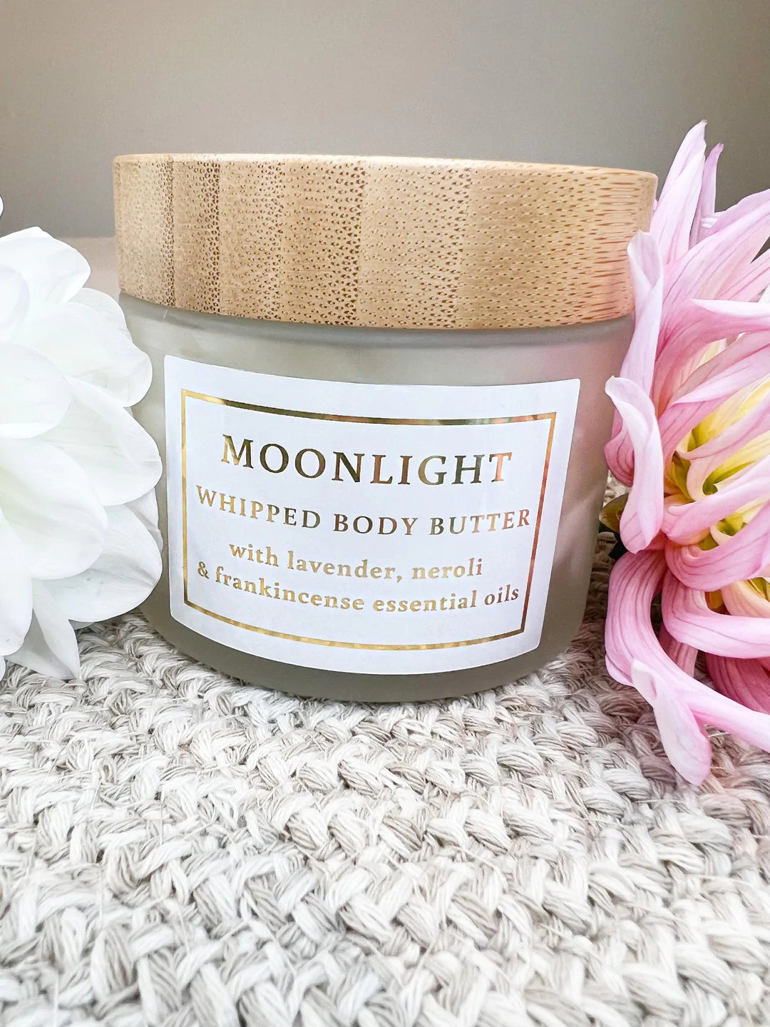 SunbeamNatural Whipped Body Butter Topped with an Amethyst Crystal | Moonlight Scent